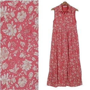 Indi & Cold Dalia Floral Dress Size M 
Button Up Overdress Cottagecore